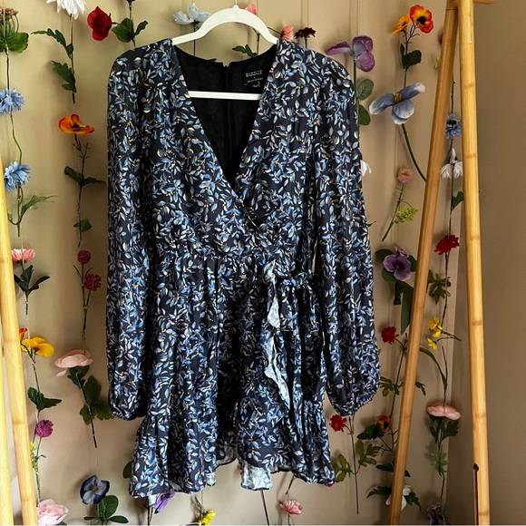 BARDOT Kiera Floral Long Sleeve Wrap Minidress, XS - Picture 2 of 7